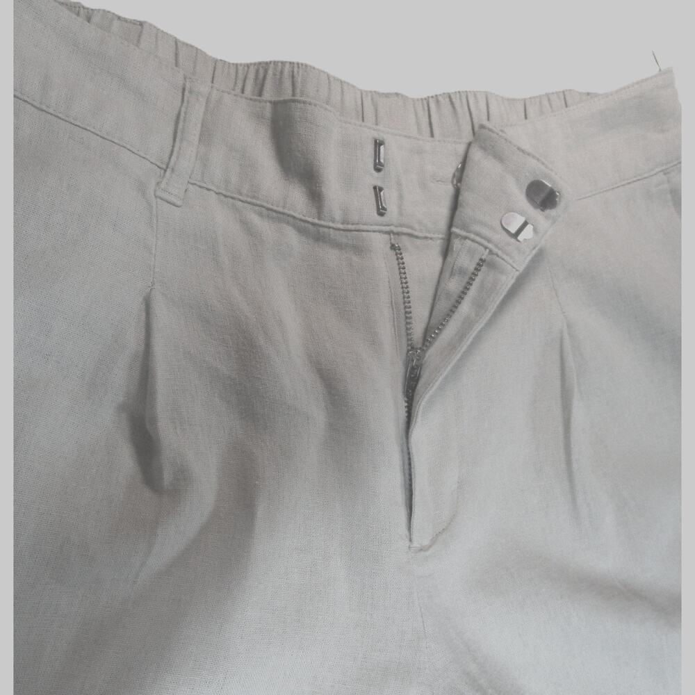 A New Day Women's Linen-Blend Trousers Size 6 Beige Khaki Waist 28 inches - Picture 4 of 8